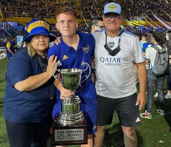 Valentin Barco with his dad and mom Patricia