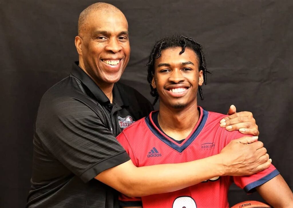 Antoine Davis with his father